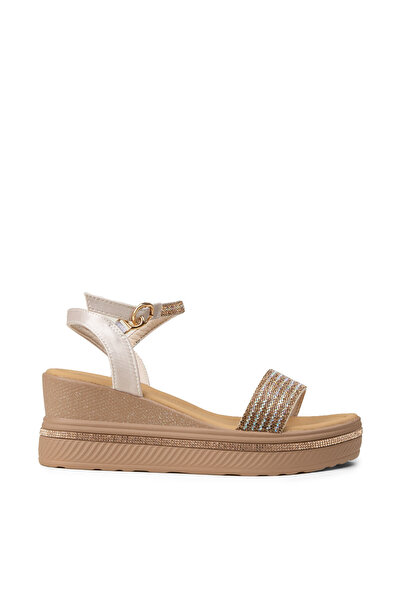 Deery Kadın Bej Platform Sandalet