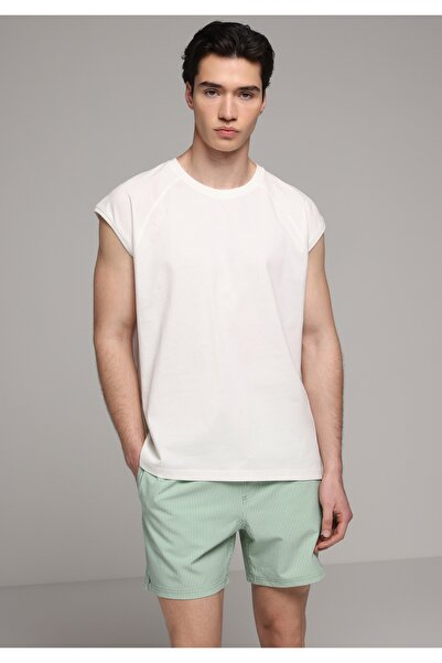 Colin's Ανδρικό πράσινο μαγιό σορτς Slim Fit ριγέ