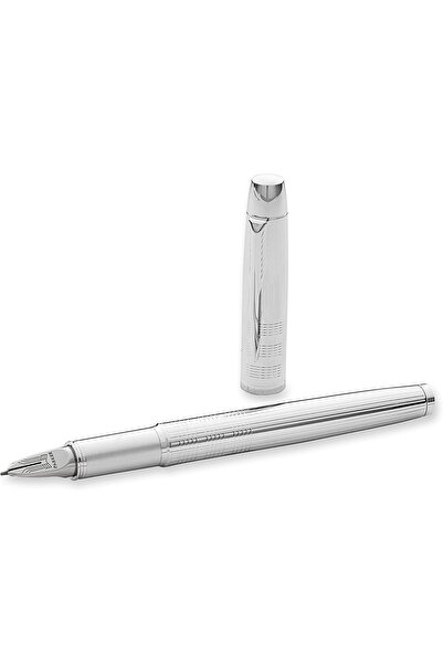Parker قلم حبر فاخر من IM محفور ومطلي بالكروم، بتقنية الجيل الخامس، برأس متوس...