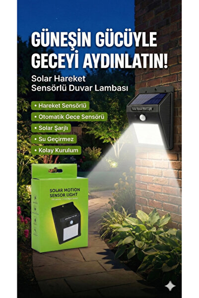 Genel Markalar 20 Ledli Hareket Sensörlü Dış Mekan Solar Lamba