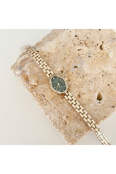Vesce Atelier Nils Gold Saat Yeşil