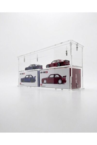İkili Kaido House Diecast Model Araç Sergileme Kutusu Pleksi Açılır Kapanır Kapaklı