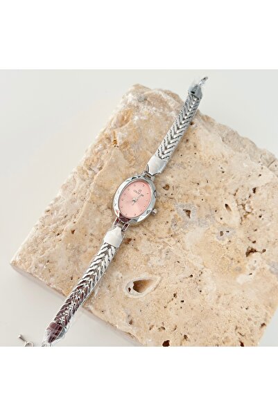 Vesce Atelier Pode Silver Watch Pink