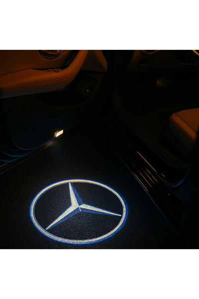 OEM Σετ 2 προβολέων LED για πόρτες, με λογότυπο Mercedes, Συμβατό με Mercedes...