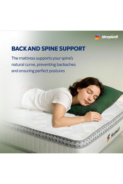 Sleepwell Ortho Pro Profiled Memory Foam | Acuprofile Support | 210L x 180W x 25H cm