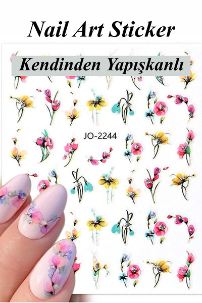 Easy Beauty Nail Art Sticker Kendinden Yapışkanlı, Tırnak Süsleme, Tırnak Döv...