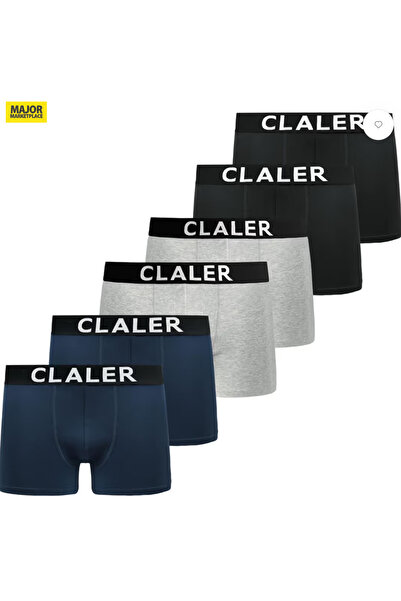 BOXER CLALER Ανδρικά Βαμβακερά Σορτς, Σετ 6 τεμαχίων, Διαπνέοντα, Ρετρό Στυλ ...