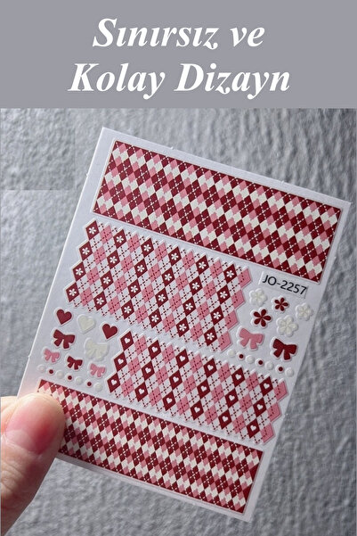 Easy Beauty Nail Art Sticker Kendinden Yapışkanlı, Tırnak Süsleme, Tırnak Döv...