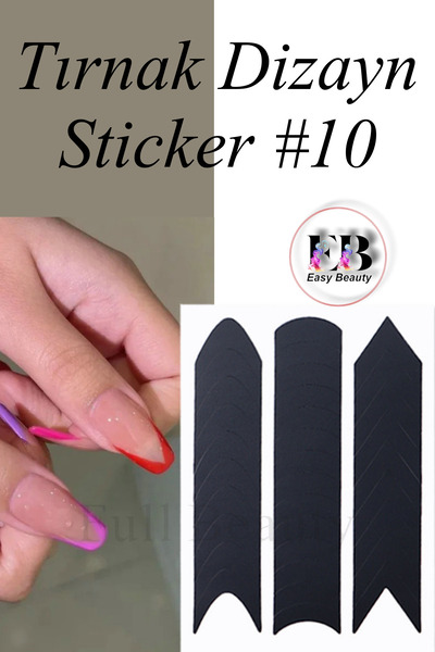 Easy Beauty Nail Art Sticker Kendinden Yapışkanlı, Tırnak Süsleme, Tırnak Döv...