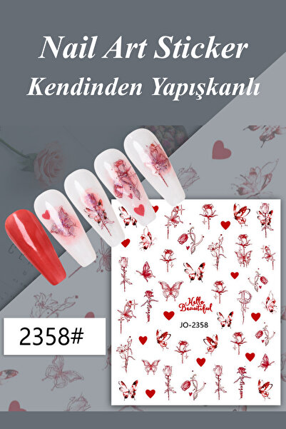 Easy Beauty Nail Art Sticker Kendinden Yapışkanlı, Tırnak Süsleme, Tırnak Döv...