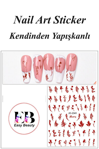 Easy Beauty Nail Art Sticker Kendinden Yapışkanlı, Tırnak Süsleme, Tırnak Döv...