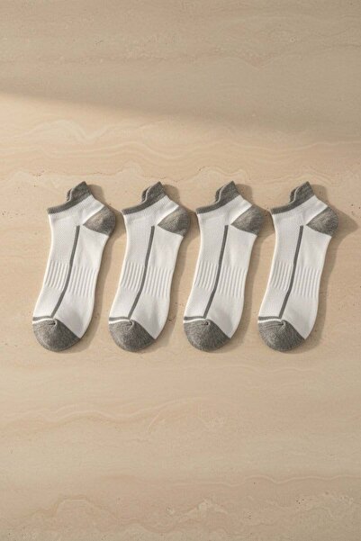 Katia&Bony Ανδρικές κάλτσες αθλητικού τύπου 4 τεμαχίων σε γκρι μείγμα