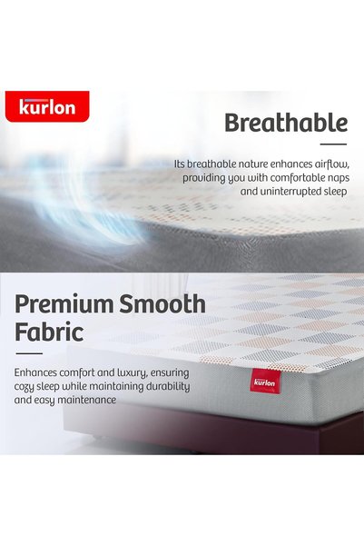 Kurlon Kurl-On Dual Mattress | Reversible Soft & Firm| High Resilience Foam | Super King Size 200Lx200Wx20H cm | 10 Yrs