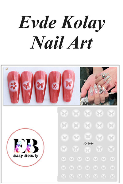 Easy Beauty Nail Art Sticker Kendinden Yapışkanlı, Tırnak Süsleme, Tırnak Döv...
