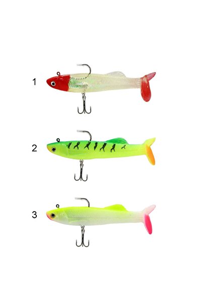 CAPTAIN 3575 Perfecto Soft 10cm Turna Silikonu 3lü Paket Suni Balık