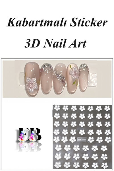 Easy Beauty Nail Art Sticker Kendinden Yapışkanlı, Tırnak Süsleme, Tırnak Döv...