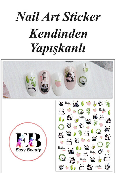 Easy Beauty Nail Art Sticker Kendinden Yapışkanlı, Tırnak Süsleme, Tırnak Döv...