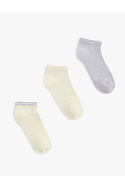 Koton Σετ 3 τεμαχίων βαμβακερές κάλτσες μποτάκια με πουά