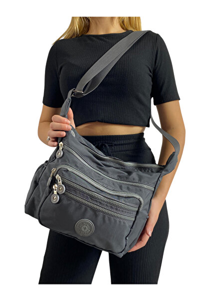 ESEL HOME Shoulder Bag Women's Bag Gray Crossbody Bag with Adjustable Strap C...