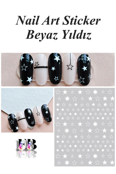 Easy Beauty Nail Art Sticker Kendinden Yapışkanlı, Tırnak Süsleme, Tırnak Döv...