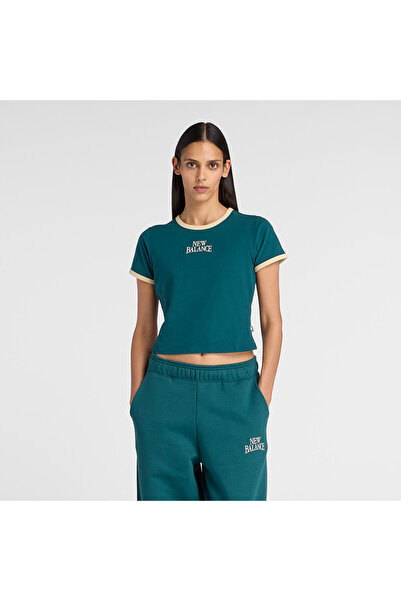 New Balance WT61Y33Q Yeşil Kadın Tişört