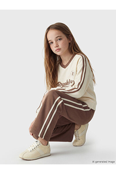 LC Waikiki Hanorac și pantaloni de trening pentru fete cu imprimeu Brooklyn