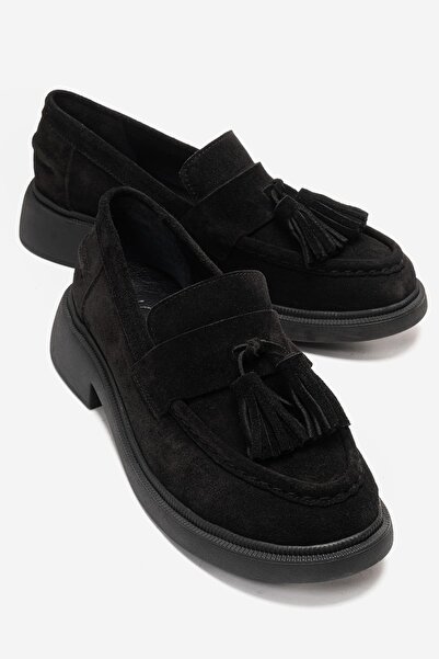 Zeynep Sıradağlı Γυναικεία Loafer Amelia από γνήσιο δέρμα, μαύρο σουέντ