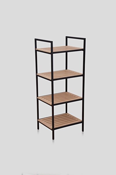 FeyzaDesign Metal Ahşap Desenli Dekoratif Antre Rafı Anahtarlık Ayakkabılık S...