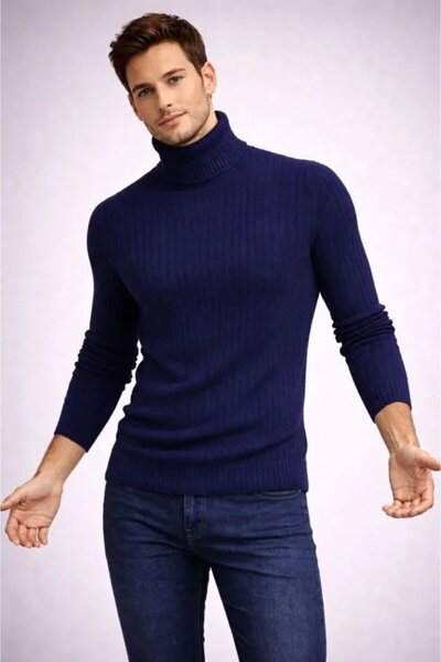 Kanonik Education Ανδρικό Πουλόβερ με Ζιβάγκο , Υφαντό , Κανονική Γραμμή, Μακ...