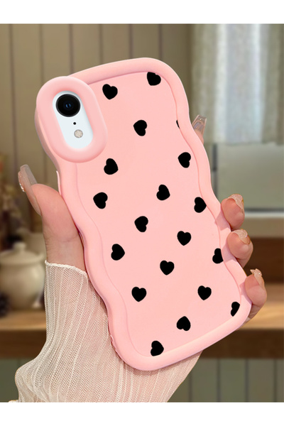 Hontinga iPhone XR Uyumlu Darbeye Dayanıklı Basit Pembe Silikon Telefon Kılıf...