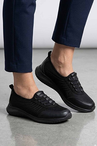 Polaris Γυναικεία παπούτσια μπαλαρίνας σε μπεζ-μαύρο χρώμα με ελαφριά σόλα γι...