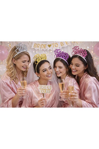 Dizayn Parti Evi DZYN Team Bride Taç Seti Bekarlığa Veda Partisi Nedime Tacı ...