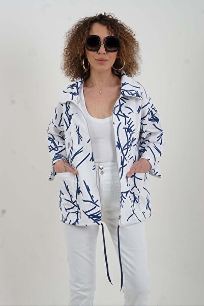 Zelish My Sister Μπουφάν με λευκό σχέδιο και φερμουάρ