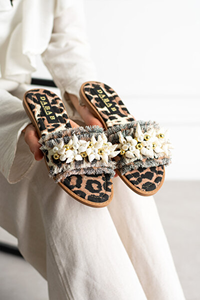 dabab shoes SHELLA Γυναικείες παντόφλες με ανοιχτή μύτη, με λεπτομέρειες από ...