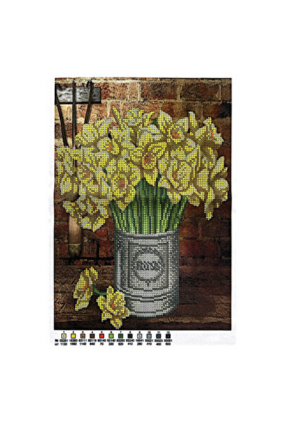 Studioul de Broderie Πολύτιμο Σχέδιο Κεντήματος με Χάντρες  "Νάρκισσοι ", μον...
