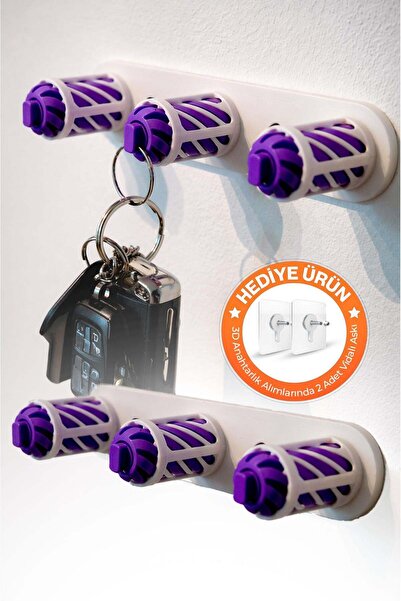 omilife Αυτοκόλλητη κρεμάστρα για μπρελόκ 3D εκτύπωσης, θήκη για κλειδιά τοίχ...