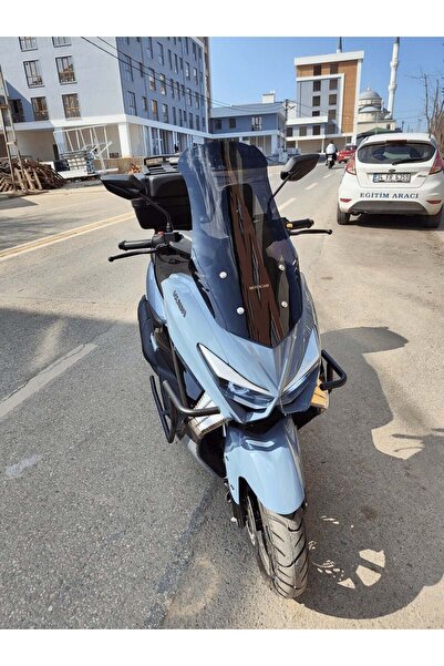 MOTOCAM Küba Chia 125 Ön Cam 2023-2026 Model 55cm Siyah Renkli 4mm KISA