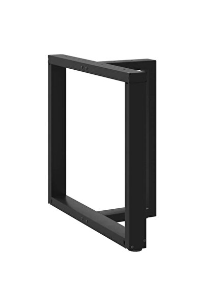 vidaxl Πόδια τραπεζαρίας T 2 τεμ. Μαύρο 70x35x(72-73) εκ. Ατσάλι Μαύρο