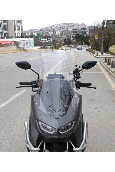 MOTOCAM Falcon Cmax 155 Ön Cam 2023-2026 Model 65cm Şeffaf Renkli 4mm ORTA BOYLU