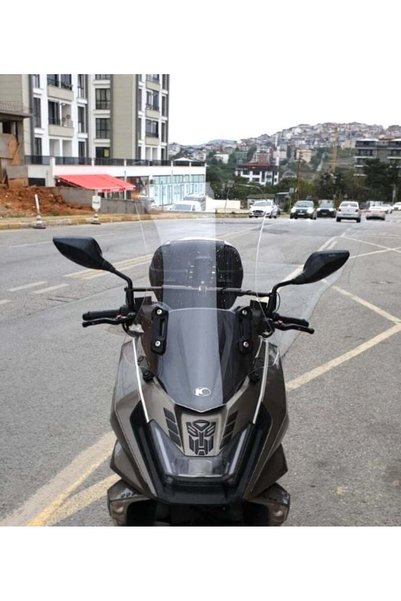 MOTOCAM kymco Skytown 125 Ön Cam 2023-2026 Model 72cm Şeffaf Renkli 4mm UZUN