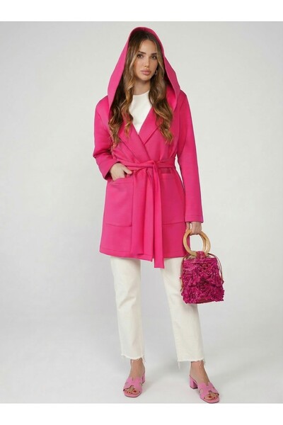 Store Wf Pembe Scuba Kemerli Ceket