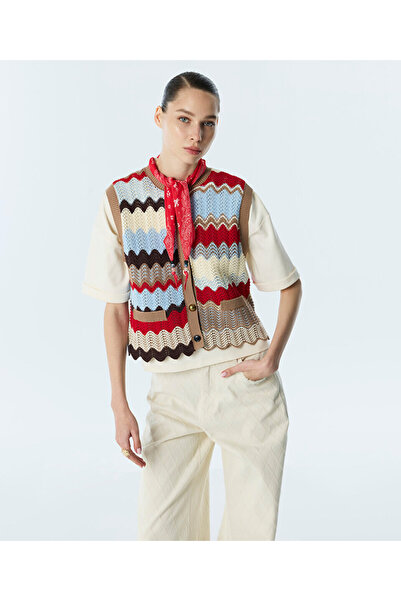 Twist KARMA DÜĞMELİ COLORBLOCK TRİKO