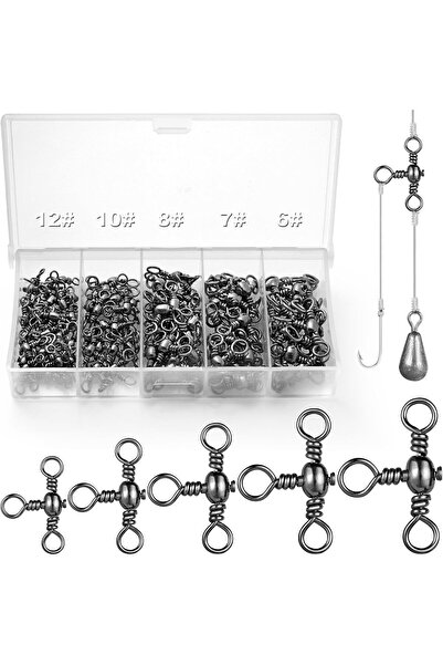 MADE IN CHINA Annyswit 100 τεμάχια Τριπλό Στριφτάρι Αλιευτικά Είδη