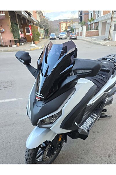 MOTOCAM Honda Forza 250 Ön Cam 2021-2026 Model 43cm Siyah Renkli 4mm