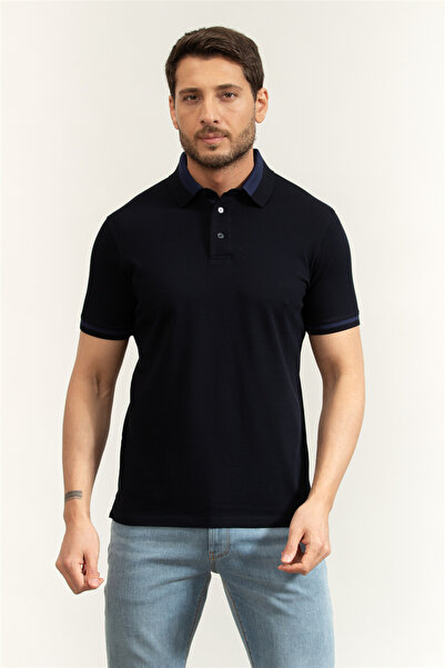 Emporio Armani Erkek Polo Yaka T-Shirt Lacivert