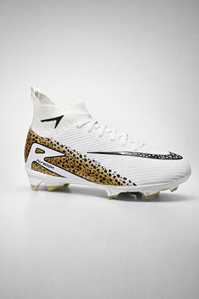 LALİGA Λευκό μαύρο χρυσό ποδοσφαιρικό παπούτσι Air SuperFly με κάλτσες για γή...