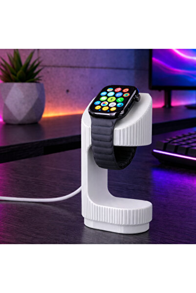 OEM Charging stand for Apple Watch, plastic, desk organizer, White, 13x6x4cm