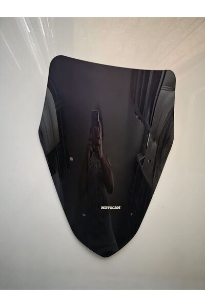 MOTOCAM Küba Chia 125 Ön Cam 2023-2026 Model 43cm Siyah Renkli SPORTİF