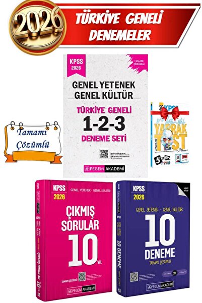 Pegem Akademi Yayıncılık 2026 Pegem GYGK Türkiye Geneli Denemeler+GYGK Çıkmış...