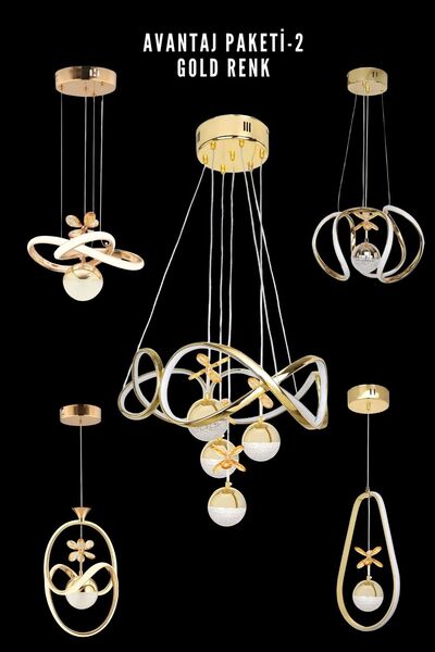 Harnelli AVANTAJ PAKETİ-2 LEDLİ AVİZELER 5 Lİ GRUP